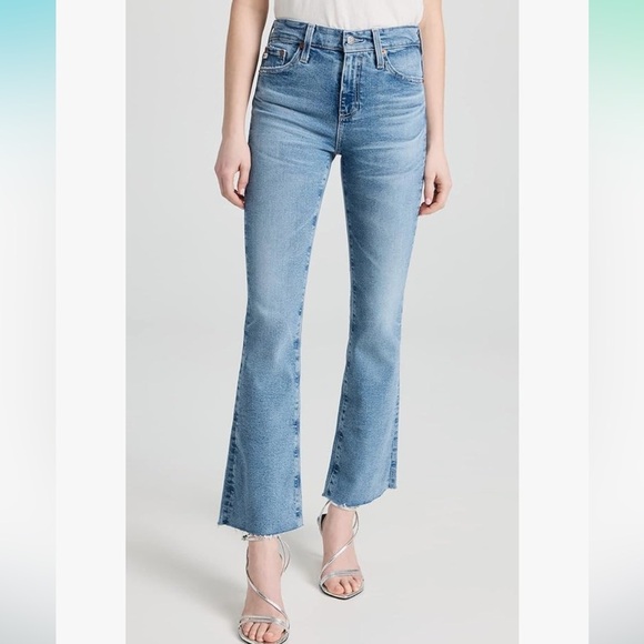AG Adriano Goldschmied High Rise Farrah Boot Crop Light Wash Jeans, size 28 - Picture 1 of 10